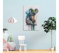 QBIREX Lindos cuadros de koala para sala de estar, regalo, lienzo, arte de pared, decoración nórdica del hogar, listo para colgar, póster e impresiones, 40 x 60 cm