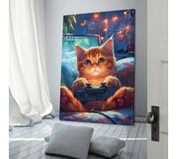 QBIREX Lindos cuadros de pared de gatitos para sala de estar, cocina, decoración del hogar, sala de estar, 40 x 60 cm