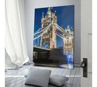 QBIREX London Bridge Night Art - Cuadro decorativo para pared (20 x 30 cm)