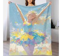 QBIREX Manta de Forro Polar con diseño de niña Sonriente en 3D, niños y niñas, Ideal para Cama, sofá o Manta mullida de 127 x 152 cm.