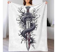 QBIREX Manta navideña de Franela Suave y cálida para Adultos, Ideal para Cama y sofá, 150 x 200 cm (60 x 80 Pulgadas)