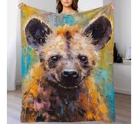 QBIREX Palette Hyena Painting - Manta cálida y extrasuave, bonita manta adecuada para todas las estaciones, manta masiva para abuela, regalos cómodos de 60 x 80 pulgadas (150 x 200 cm)