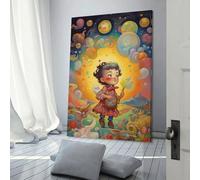 QBIREX Pintura al óleo con colores, impresiones en lienzo personalizadas para adolescentes, juegos, habitación de niños, decoración de pared, arte de pared grande de 50 x 75 cm.