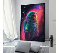 QBIREX Póster de astronauta personalizado con lienzo, decoración de oficina en casa, salón, dormitorio, mujer, idea de regalo de cumpleaños, 20 x 30 cm