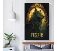 QBIREX Póster de Fenrir para pared, decoración para sala de estar, cocina, hogar, 40 x 60 cm