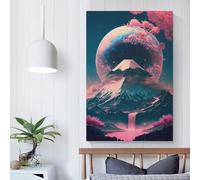 QBIREX Póster de flores de cerezo japonés moderno para decoración familiar, póster de pared, impresión decorativa, cuadro para salón, dormitorio, decoración, 30 x 45 cm