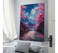 QBIREX Póster de pared con diseño de cerezo japonés, 40 x 60 cm