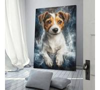 QBIREX Retrato de Jack Russell Terrier, impresiones en lienzo personalizadas para adolescentes, juego, habitación de niños, decoración de pared, arte de pared grande, 30 x 45 cm