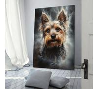 QBIREX Retrato de Yorkshire Terrier para sala de estar, decoración de baño, impresiones artísticas modernas, 40 x 60 cm