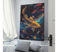 QBIREX Un bagre gigante nada en la pared. Cuadros artísticos para la sala de estar, decoración de pared para habitación de adolescentes y niños, arte de pared moderno de 20 x 30 cm.