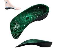 QBK Plantilla ortopédica para hombre y mujer, plantilla para talonita 3/4, arco alto, soporte para fascitis plantar, caminar, correr, dolor de espalda y alivio del dolor, S