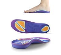 QBK Plantillas Ortopedicas para Pie Cavo con Pronacion, Alivio Eficaz de Fascitis Plantar, Tendinitis Aquiles, Juanetes, Rodillas Valgas y Soporte del Arco, Material Antideslizante L