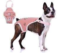 QBLEEV Dog Diaper Sanitary Pantie with Suspender, Pet Physiological Pants Adjustable Cozy Underwear for Female Girl Dogs, Breathable Cotton Briefs for Teddy Corgi French Bulldog Puppy