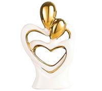 QBMYCN Estatua de cerámica abrazada de Pareja, Estatua de Arte Abstracto Moderno, Escultura de Pareja Abstracta romántica, para Sala de Estar, Dormitorio, Oficina, Entrada, Chimenea.