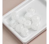 qbodp 100 Piezas Cuentas De Resina Con Agujero Grande, 13mm X 13mm, Cuadrada Abalorios Accesorios De Decoración para Fabricación De Joyas, Blanco