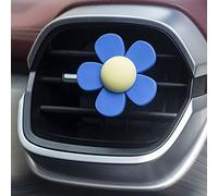qbodp 2 Piezas Clips De Ventilación Para Ambientador De Coche,Accesorios De Decoración De Ventilación De Aire Para Coche,Clips De Flores,Bonita Decoración Interior De Coche Para Mujer,Azul
