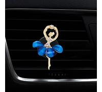 qbodp 2 Piezas Clips De Ventilación Para Ambientador De Coche,Accesorios De Ventilación Para Coche,Clips De Decoración Para Niña De Baile,Bonita Decoración Interior De Coche Para Mujer,Azul