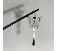 qbodp 2 Piezas Palillos De Madera Para Cabello Para Moños, Palillos Para Cabello De Mariposa Elegantes Horquillas Palillos Clásicos Accesorios Para Cabello Para Cabello Grueso
