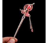 qbodp 2 Piezas Palillos Para Cabello Con Flores Para Moños, Palillos Para Cabello Con Cadena De Borlas, Horquillas Elegantes Para Cabello Palillos A La Moda Accesorios Para Cabello