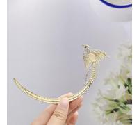 qbodp 2 Piezas Palos De Pelo Con Forma De Luna Creciente Para Moños, Palillos Decorativos Para Cabello De Phoenix Elegantes Horquillas Accesorios Para Cabello Para Cabello Grueso, Dorado