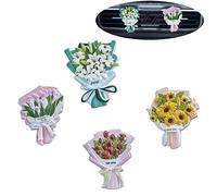 qbodp 4 Piezas Clips De Ventilación Para Ambientador De Coche,Accesorios De Ventilación Para Coche,Clips De Decoración,Bonita Decoración Interior De Coche Para Mujer