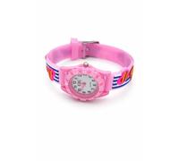 QBOS Reloj de pulsera analógico para niños a partir de 3 años, Corazón/Rosa, Moderno