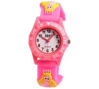 QBOS Reloj de pulsera analógico para niños de 3 años, Rosa/Princesa, Moderno