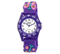 QBOS Reloj de pulsera analógico para niños y niñas, diseño de mariposa, a partir de 3 años, Púrpura/Mariposa, Moderno