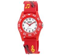 QBOS Reloj de pulsera analógico para niños y niñas, reloj de pulsera para niños a partir de 3 años, Red/Guitarra, Moderno