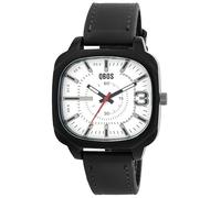 QBOS Reloj de pulsera para hombre de piel sintética, longitud de 24 cm, diseño clásico para cualquier hombre, Negro