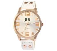QBOS Reloj unisex con correa de piel sintética
