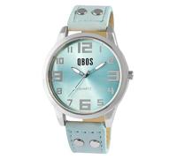 QBOS Reloj unisex con correa de piel sintética