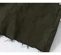 QBQZXAOSOWH Faldas Mujer Falda De Mezclilla Mujer Cintura Alta Alta Elástica Multicolor Vaquero Pantalones Falda Falda Corta L Armygreen