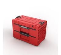 Qbrick System Caja de Herramientas Vacía - 2 Compartimentos - Maletin Herramientas - 542 x 335 x 369 mm Rojo