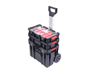 QBRICK SYSTEM Set de carro de herramientas, System TWO Cart Plus Vario + TWO Organizer FLEX 100 Plus + QS TWO Box 100 FLEX.