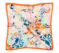 QBSM Pañuelo formal de seda satinada de 23.6 pulgadas para mujer, cuello cuadrado, pañuelo para la cabeza, Colorido y naranja, S