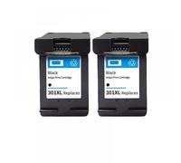 QBVHAEPY Cartucho de Tinta 301xl Compatible para impresoras Que Funcionan con 301 como Deskjet 1000 1010 1050 1510 2050 2540 2542 2543 2547 2549(2 Black)