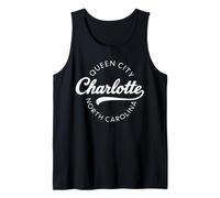 QC CLT Mecklenburg Charlotte NC Art 704 Queen City Souvenir Camiseta sin Mangas