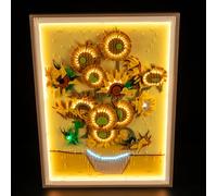 QC Ltbrcik Juego de luces LED compatible con los girasoles Vincent Van Gogh 31215, bloques de construcción sin bloques de construcción
