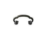 QCAA Tirador vintage C-C de 1.8 pulgadas para cajones de gabinete pequeño, zinc fundido a presión, latón antiguo, paquete de 8, fabricado en Taiwán