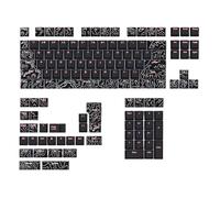 Qcbuegof 135Keys Double Shots Line Line Backbeleuchttaste für Mechanische Tastaturchap Set DickTastatur Verschleißbeständig Gaming Tastaturkappen