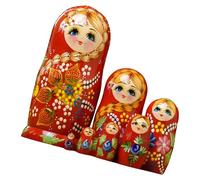 Qcbuegof 7Layers Russian Matryoshka Nisting Muñecas Juguetes Apilables Interactivos Figuras Artesanales Tradicionales Colección Decorativa Muñecas de Anidación Decorativas