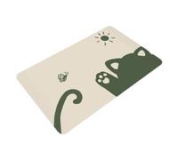 Qcbuegof Alfombrilla de baño de tierra de diatomeas suave con diseños minimalistas de animales, perfecto para un baño de entrada o cocina, no use alfombras de baño antideslizantes