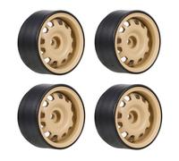 Qcbuegof Alloy Wheel Hubs 1 9 'Beadlock Wheel Wheel Wheel Hubs Set de 4 para 1/10 Mando a Distancia Crawler Car Toy Upgrade Accesorios de Actualización Kits