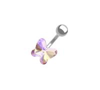 Qcbuegof Anillos de ombligo con forma de corazón fáciles de combinar con tu propio encanto, textura de acero inoxidable para entusiastas de la moda moderna, talla única, como se describe, como se