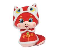 Qcbuegof Año del Festival De 2025 Muñecas De Mascota De Peluche Coleccionables Símbolo De Buena Suerte Para El Hogar Y La Oficina Mesa Sofá Decoración Vacaciones Hogar Oficina Vacaciones Decoraciones