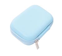 Qcbuegof Bolsa de almacenamiento para cámara, carcasa rígida, a prueba de golpes, funda protectora para cámara, funda protectora de viaje para cables, funda de repuesto para electrónica, Blue