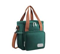 Qcbuegof Bolsa térmica de tela Oxford a prueba de fugas con bolsillos espaciosos Contenedor de presentación de alimentos impermeable para uso diario