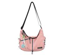 Qcbuegof Bolso Crossbody Moda Con Múltiples Bolsillos Gran Capacidad Nylon Reflectante Bandolera Para Compras Viajes Y Escuela Streetwear Bandolera, a
