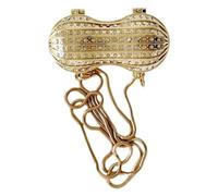Qcbuegof Bolso cruzado con forma de cacahuete para mujer, bolso de lápiz labial, pequeña correa de cadena decorativa para el hombro, encantadores mensajeros para mujer, correa de cadena cruzada para